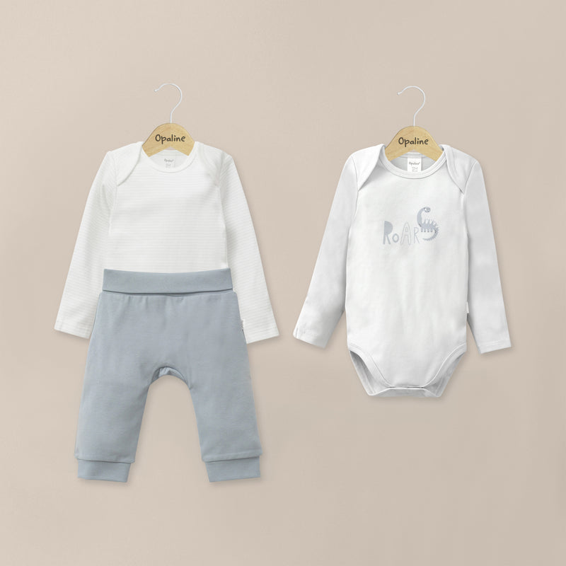 Conjunto Bodies + Pantalón Celeste Celeste Bebé Niño