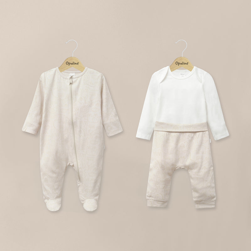 Conjunto 3 Piezas Beige Bebé Unisex