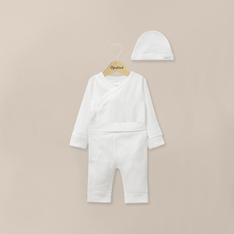 Conjunto Clinica Rib 3 Piezas Blanco Bebé Unisex
