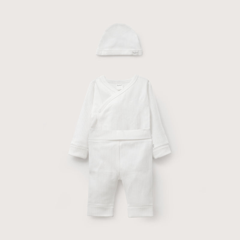 Conjunto Clinica Rib 3 Piezas Blanco Bebé Unisex