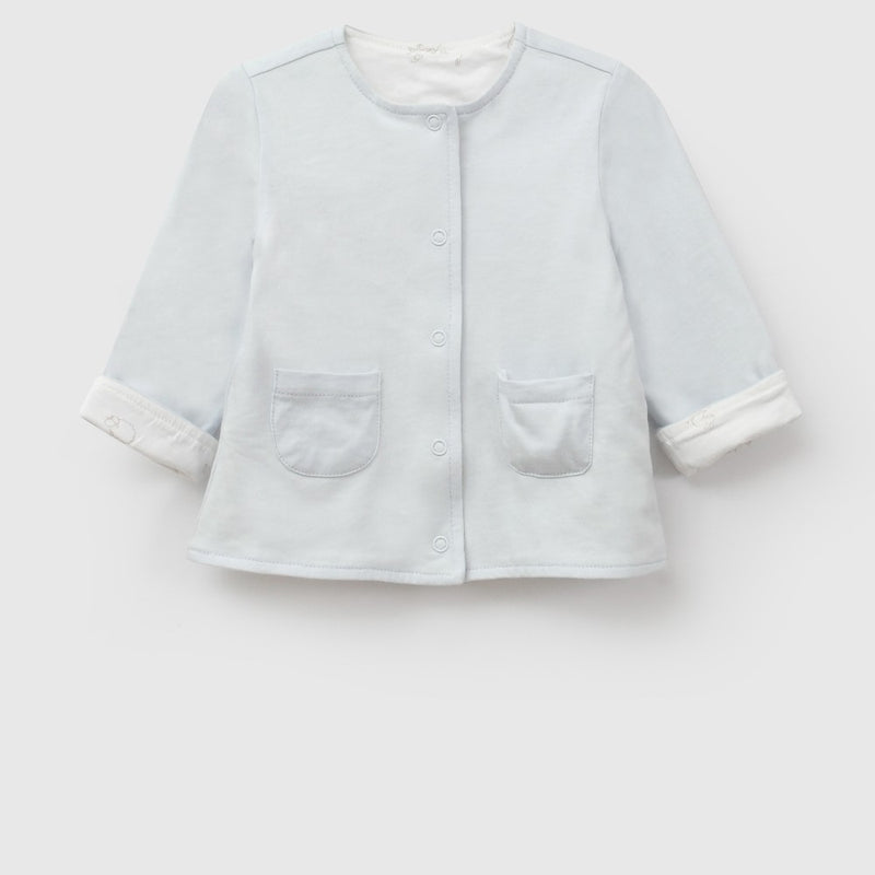 Chaqueta reversible algodón unisex crema RN a 6-9M
