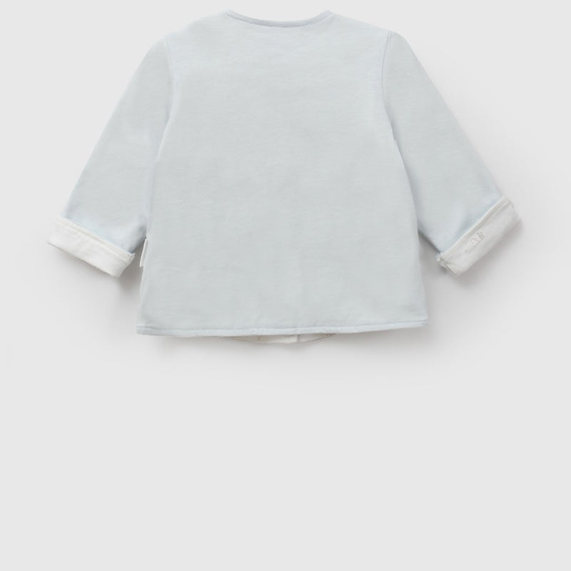 Chaqueta reversible algodón unisex crema RN a 6-9M