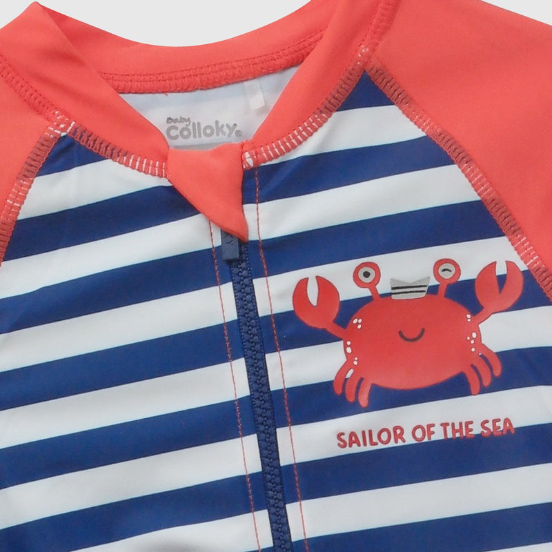 Entero cangrejo filtro uv niño azul 6-9M a 4-5A