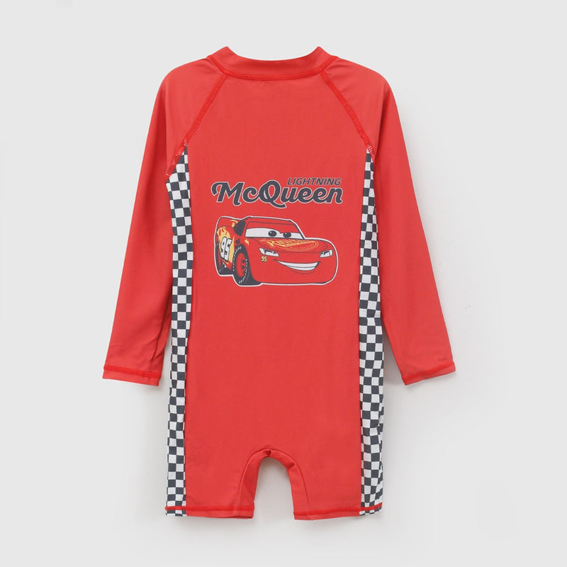 Entero Disney Cars filtro uv niño rojo 6-9M a 4-5A