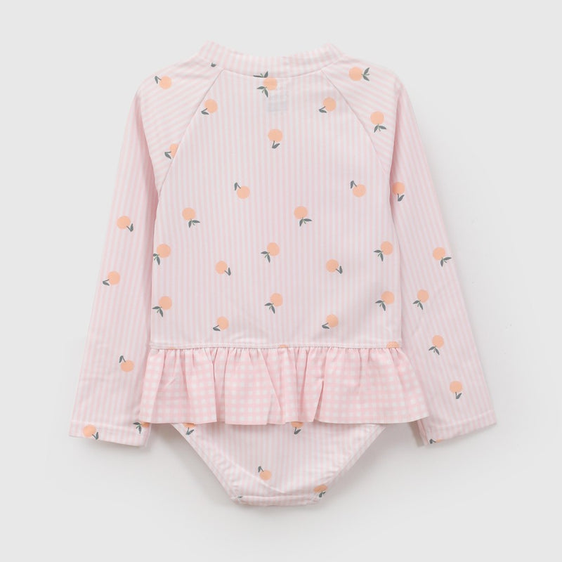 Entero vuelos filtro UV niña rosado 6-9M a 4-5A