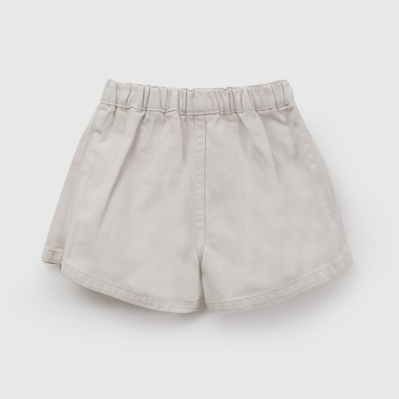 Falda short gabardina niña beige 6-9M a 4-5A