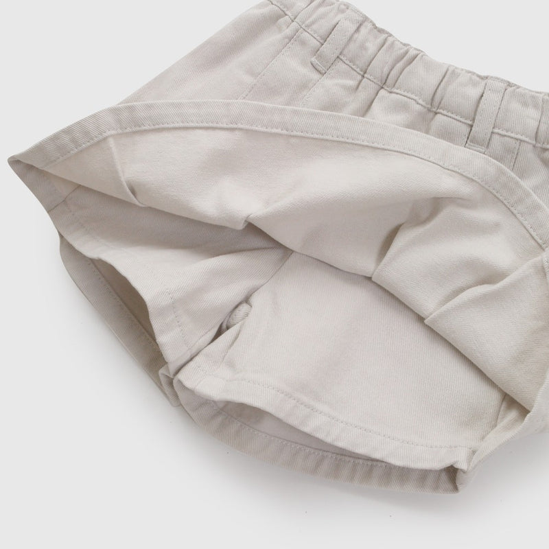 Falda short gabardina niña beige 6-9M a 4-5A