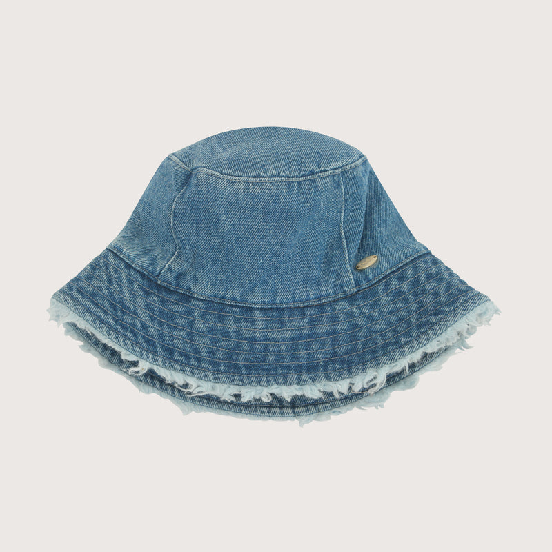 Gorro Denim Flecos Celeste Infant Niña