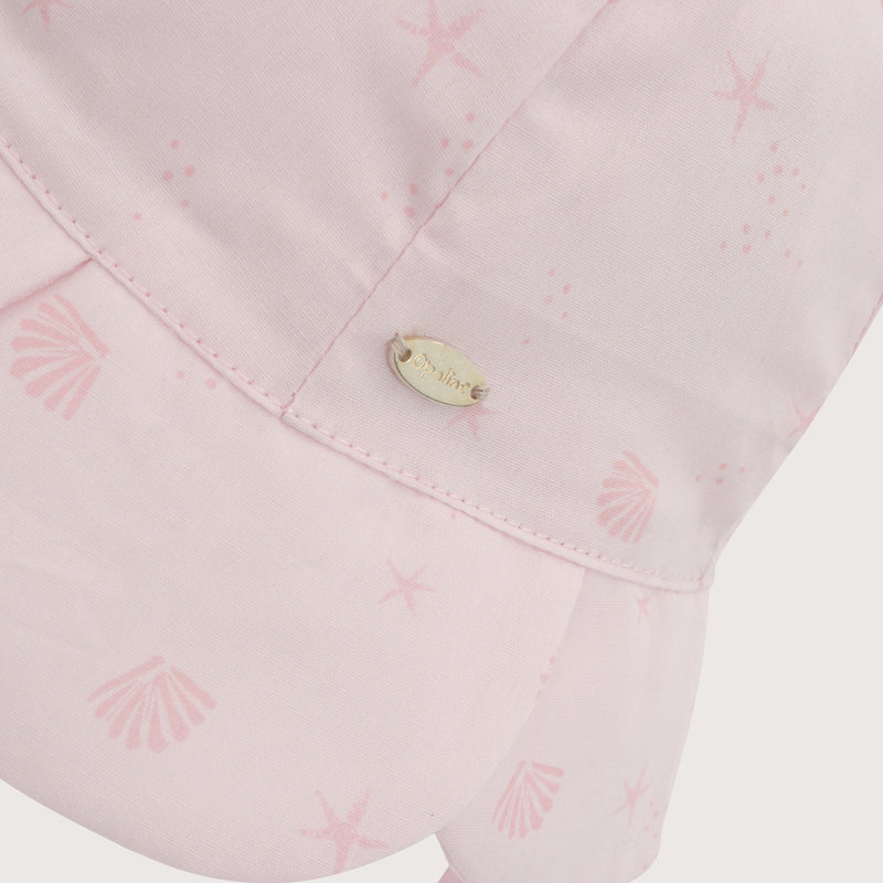 Gorro Con Amarras Rosado Bebé Niña