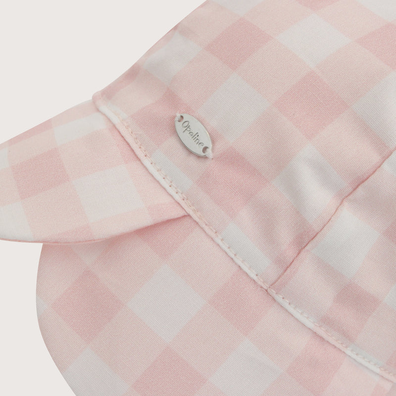 Gorro Con Amarras Vichy Rosado Infant Niña