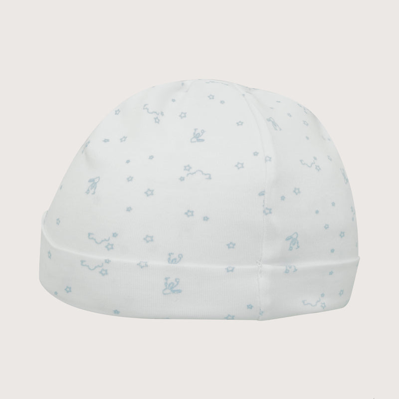 Pack 2 Gorro Algodón Ajuar Celeste Bebé Niño