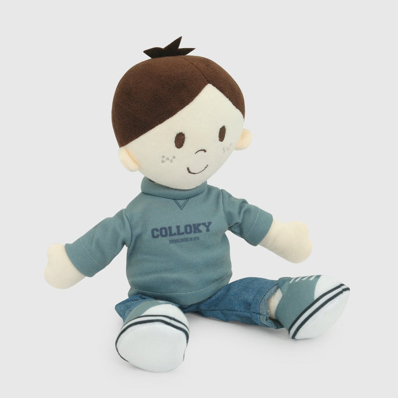 Juguete muñeco niño azul