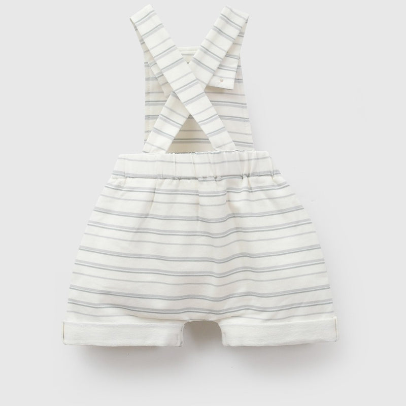 Jardinera navy polycotton niño crema 0-3M a 9-12M