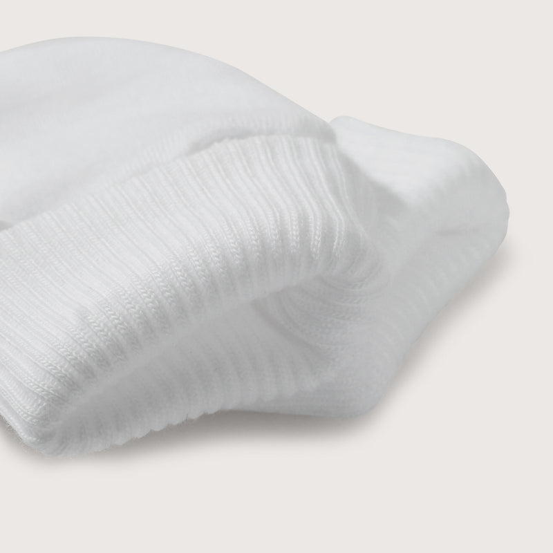 Pack 2 Mitones Algodón Blanco Bebé Unisex