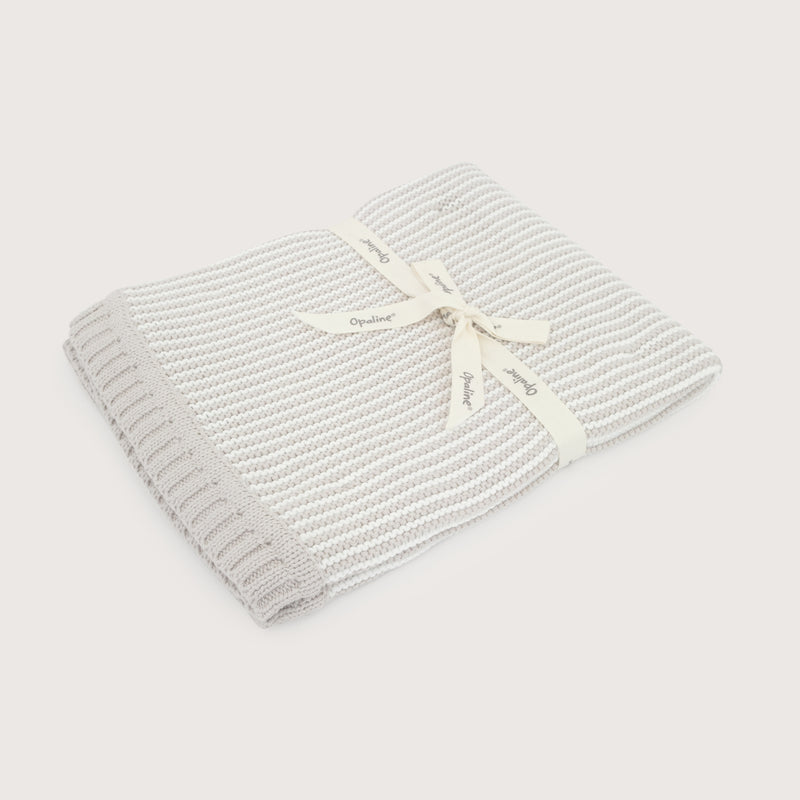 Manta Tejida Beige Bebé Unisex