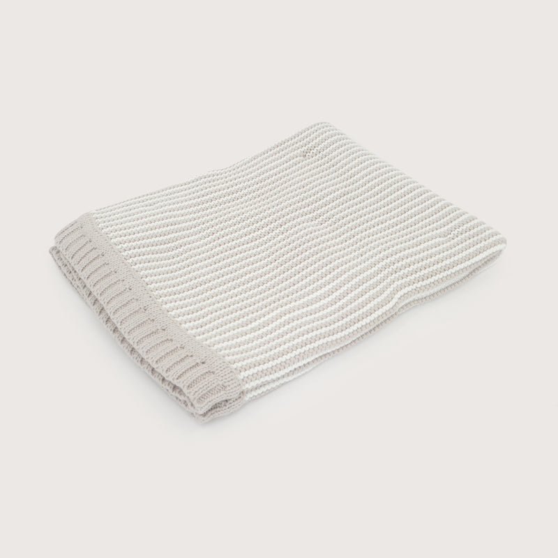 Manta Tejida Beige Bebé Unisex