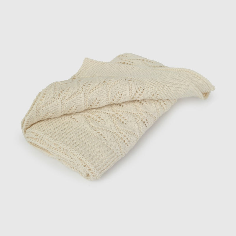 Manta Tejido Calado Beige de Bebé de New born talla Única