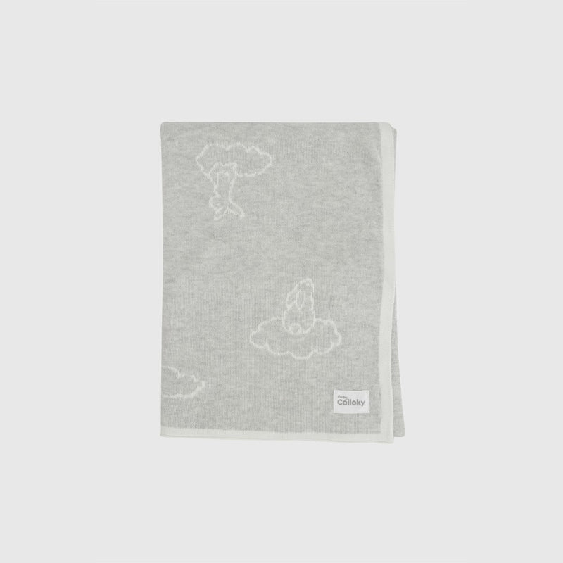 Manta unisex gris  100% algodón