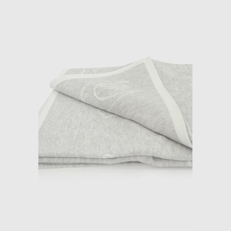 Manta unisex gris  100% algodón