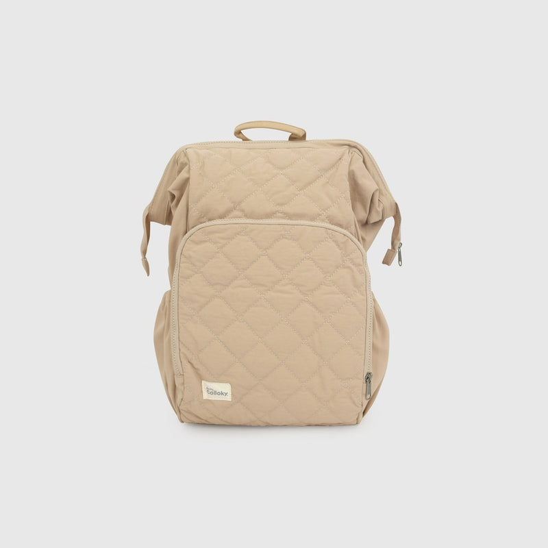 Mochila Maternal Mudador beige quilt unisex café
