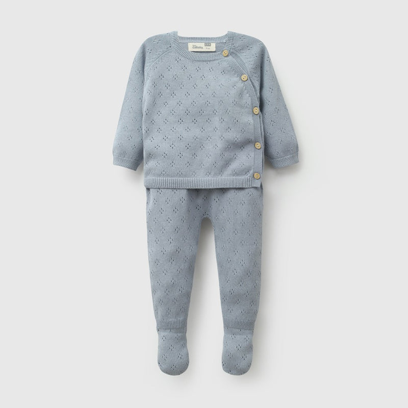 Conjunto tejido niño denim RN a 6-9M