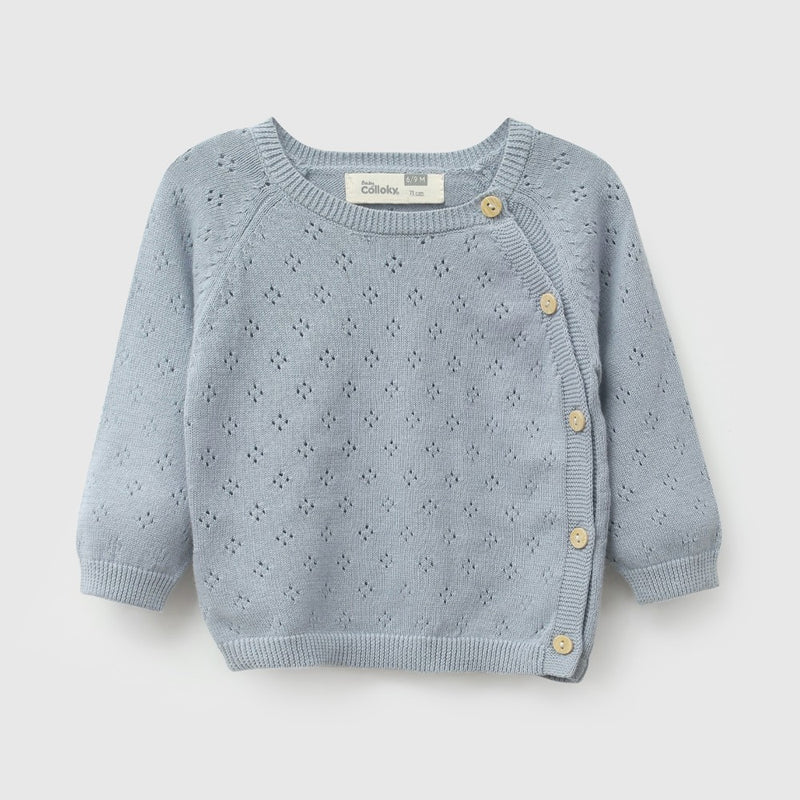 Conjunto tejido niño denim RN a 6-9M