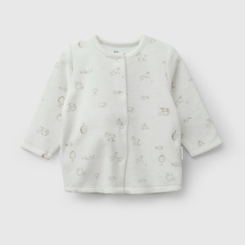 Conjunto farm plush niño crema RN a 6-9M