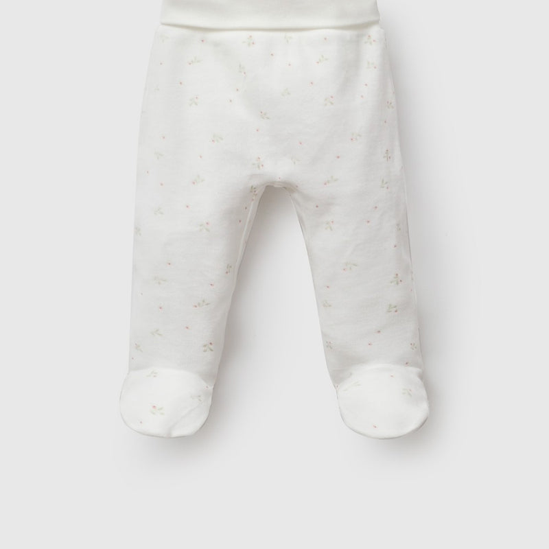 Conjunto flores plush niña crema RN a 6-9M