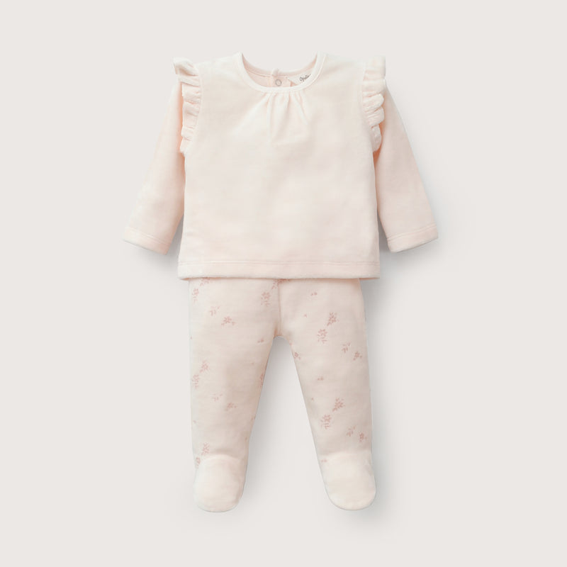 Conjunto Floreado Rosado Bebé Niña