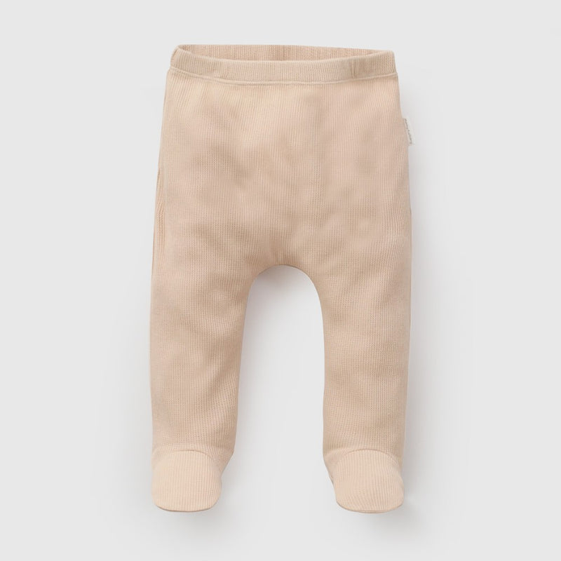 Conjunto león bordado polycotton niño beige RN a 6-9M