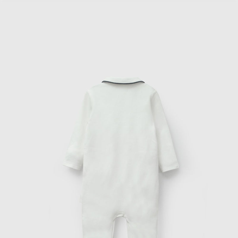 Oso caballo algodón niño blanco RN a 6-9M
