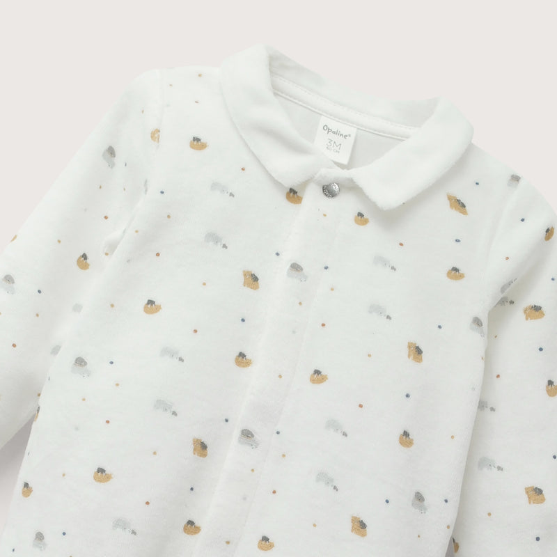 Osito Estampado Blanco Bebé Niño