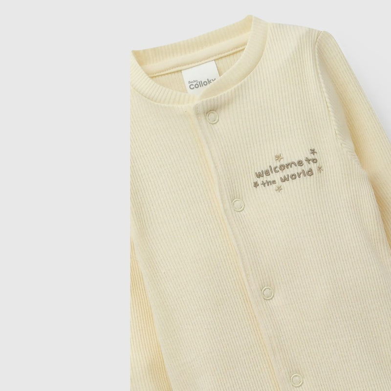 Oso rib unisex amarillo RN a 6-9M