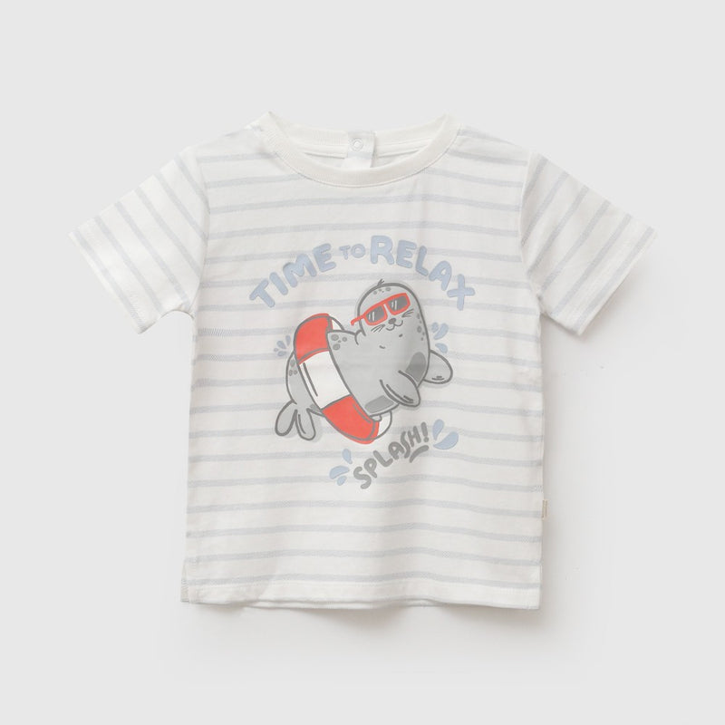 Polera baby seal niño celeste 6-9M a 4-5A