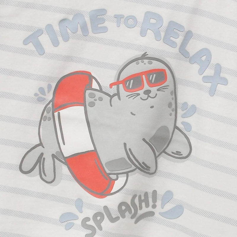 Polera baby seal niño celeste 6-9M a 4-5A