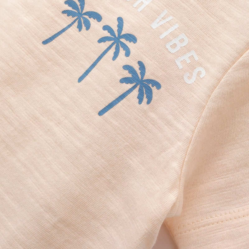 Polera beach vibes niño naranjo 6-9M a 4-5A