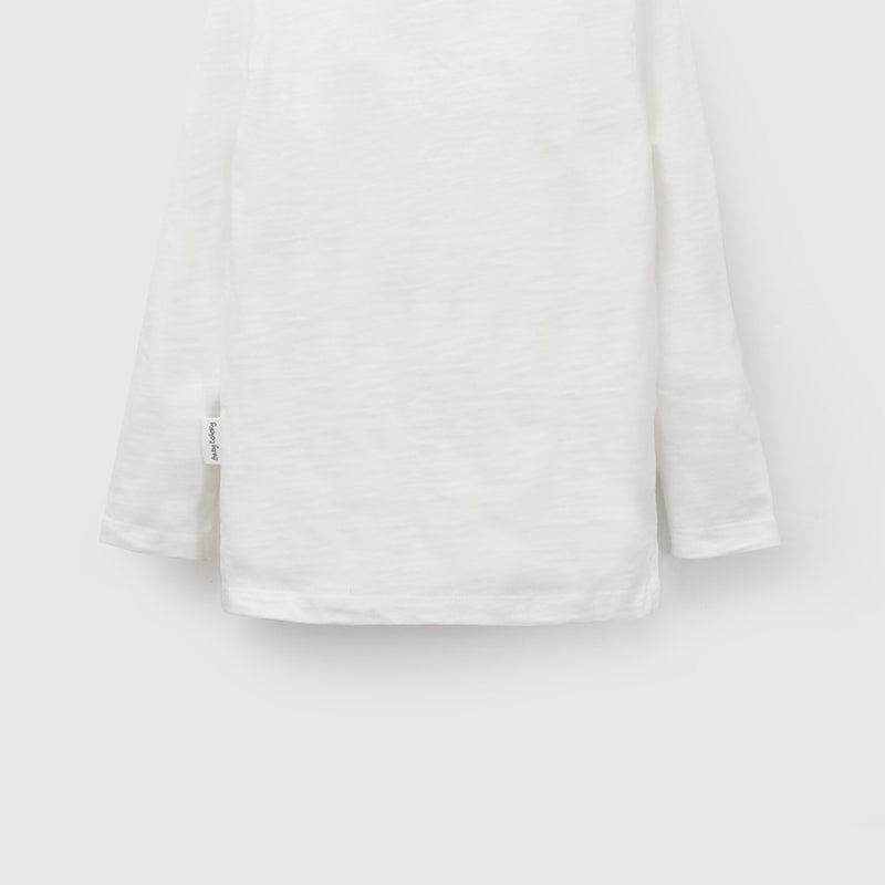 Polera botones niño blanco 6-9M a 4-5A
