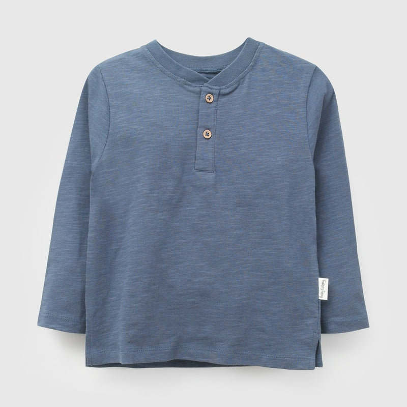 Polera botones niño denim 6-9M a 4-5A
