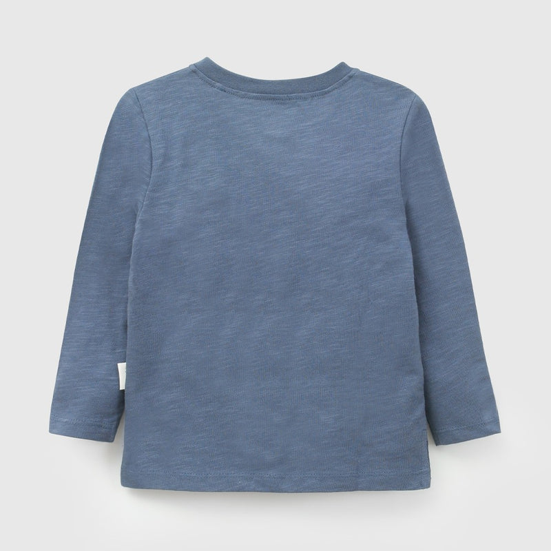 Polera botones niño denim 6-9M a 4-5A