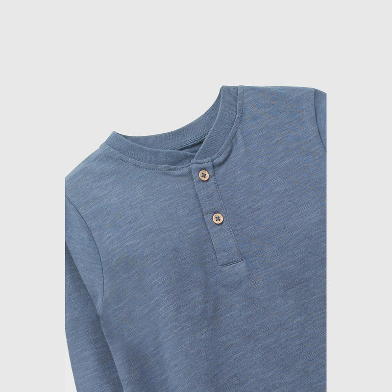 Polera botones niño denim 6-9M a 4-5A