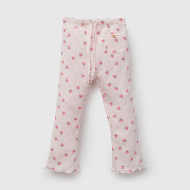 Pata flores niña rosado claro 6-9M a 4-5A