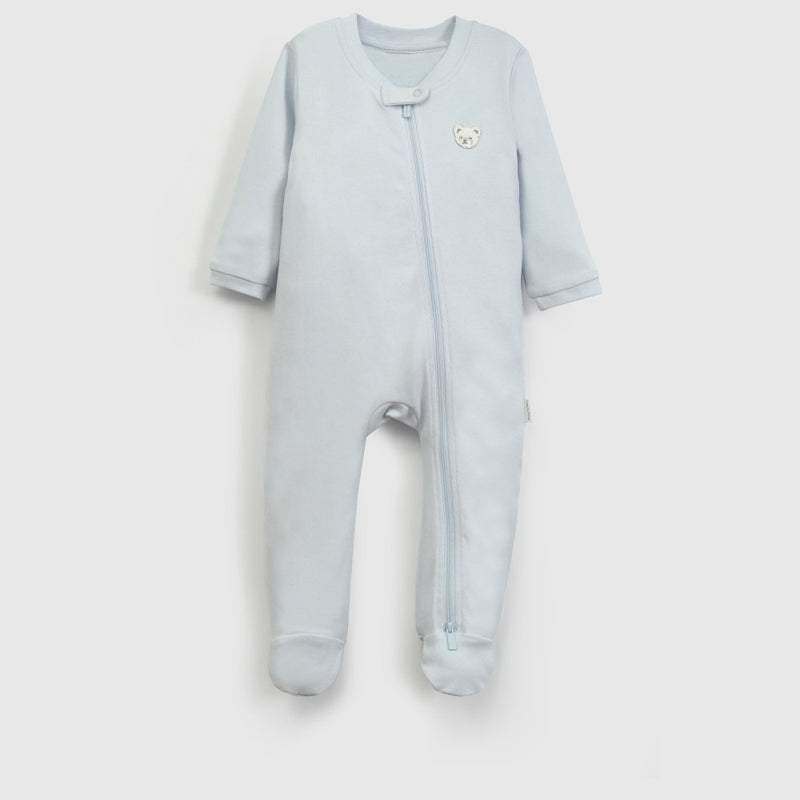 Pijama Celeste Gamusa Oso de Bebé New born 0/3 M a 12/24M