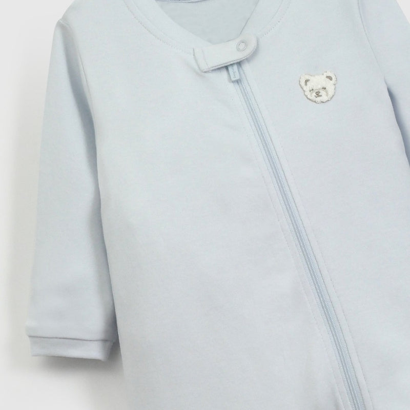 Pijama Celeste Gamusa Oso de Bebé New born 0/3 M a 12/24M