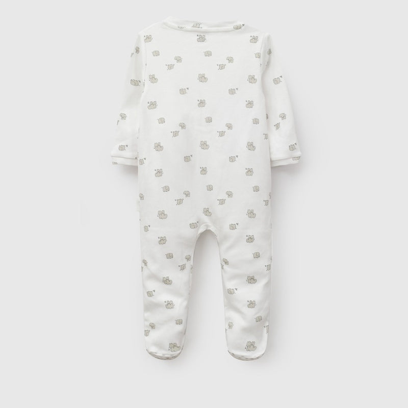 Pijama algodón largo maxi niño beige 0/3M a 18/24M