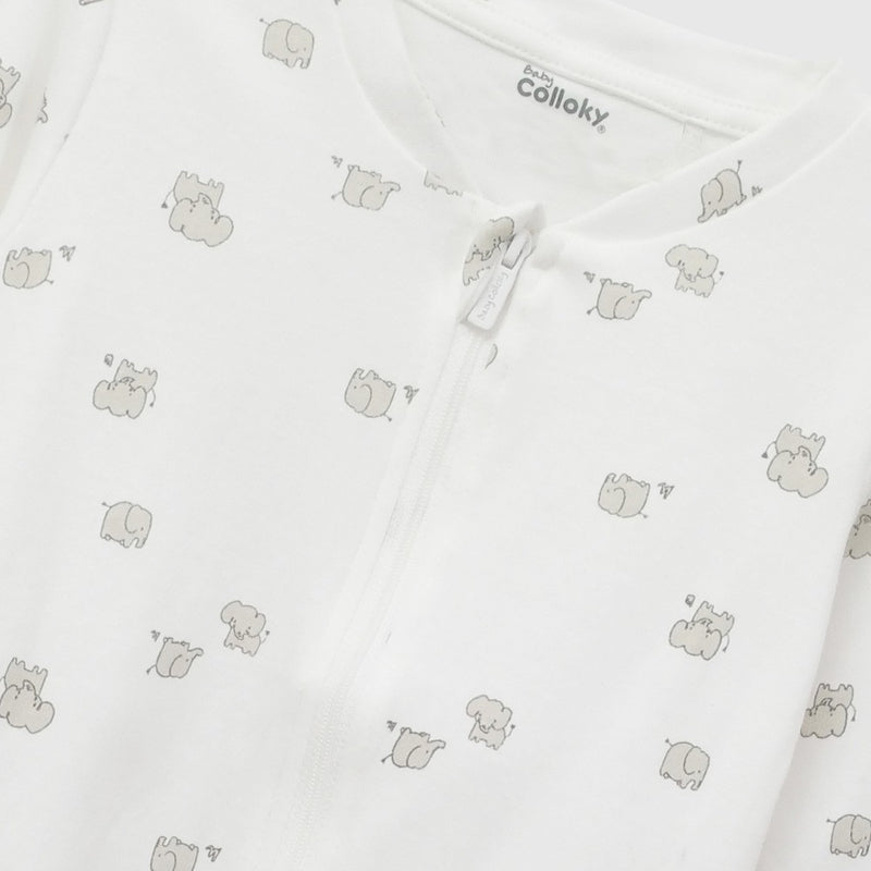 Pijama algodón largo maxi niño beige 0/3M a 18/24M