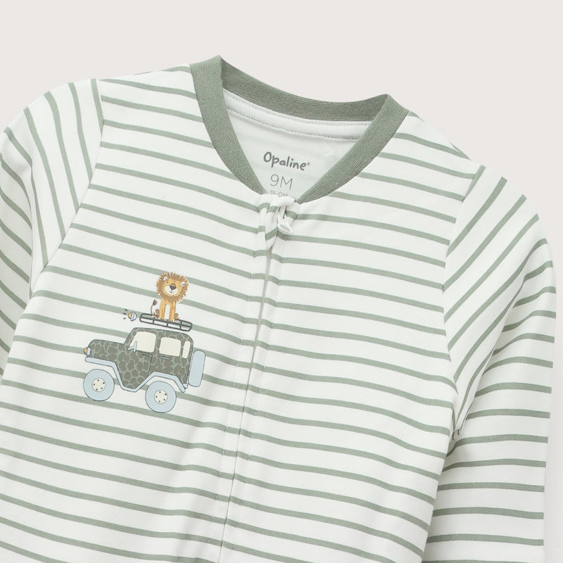 Pijama Rayado Verde Infant Niño
