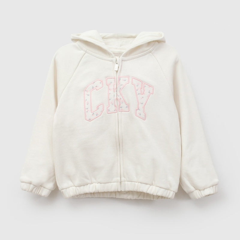 Poleron cky niña crema 6-9M a 4-5A