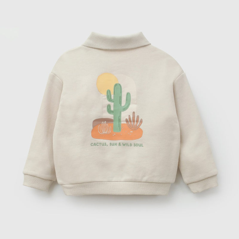 Poleron polo cactus niño beige 6-9M a 4-5A