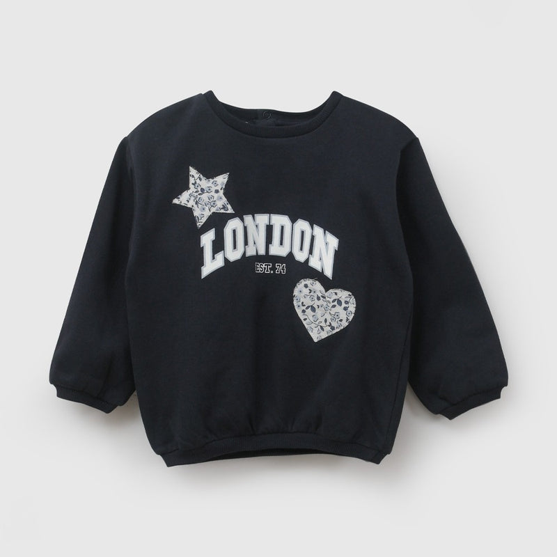 Poleron london niña azul 6-9M a 4-5A