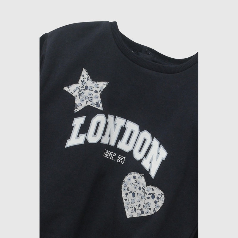 Poleron london niña azul 6-9M a 4-5A